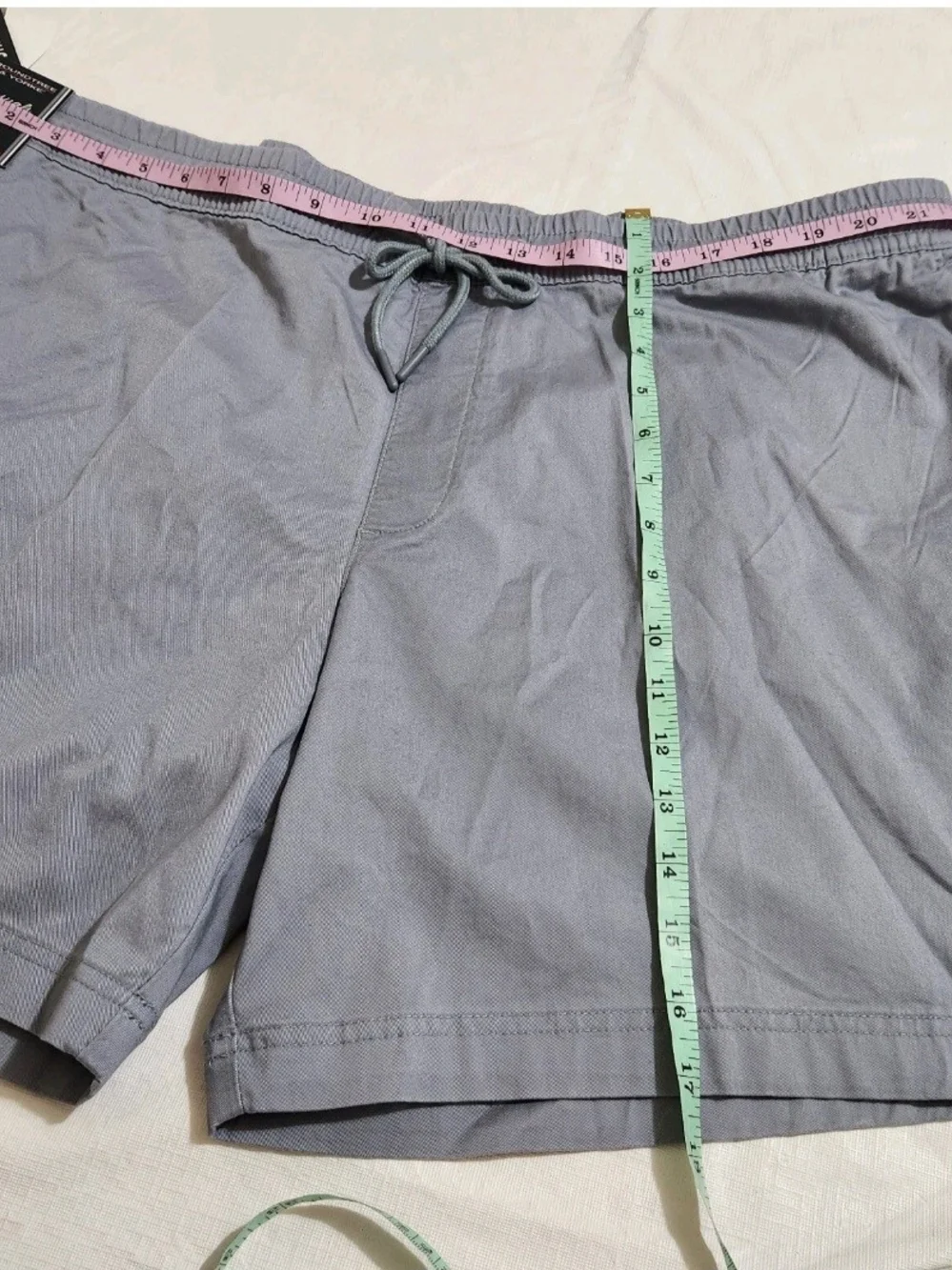 Roundtree & Yorke Mens Size XXL Shorts Drawstring Grey Flat Front Straight Fit 7